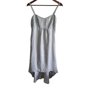 Tommy Bahama Linen Dress Medium Metallic Silver